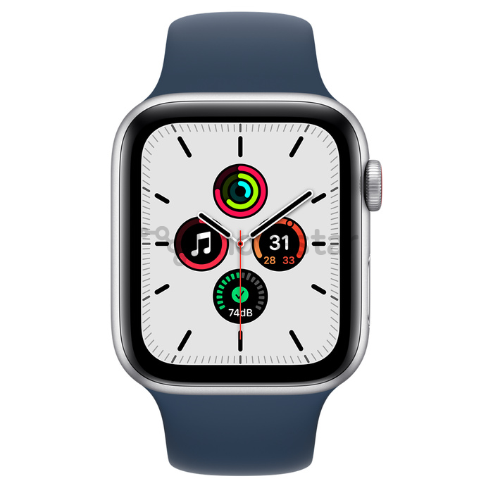 Apple Watch SE GPS + Cellular, 44mm Silver/Blue, Regular - Išmanusis laikrodis