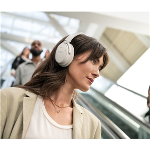 Bose QC 45, бежевый - Накладные беспроводные наушники