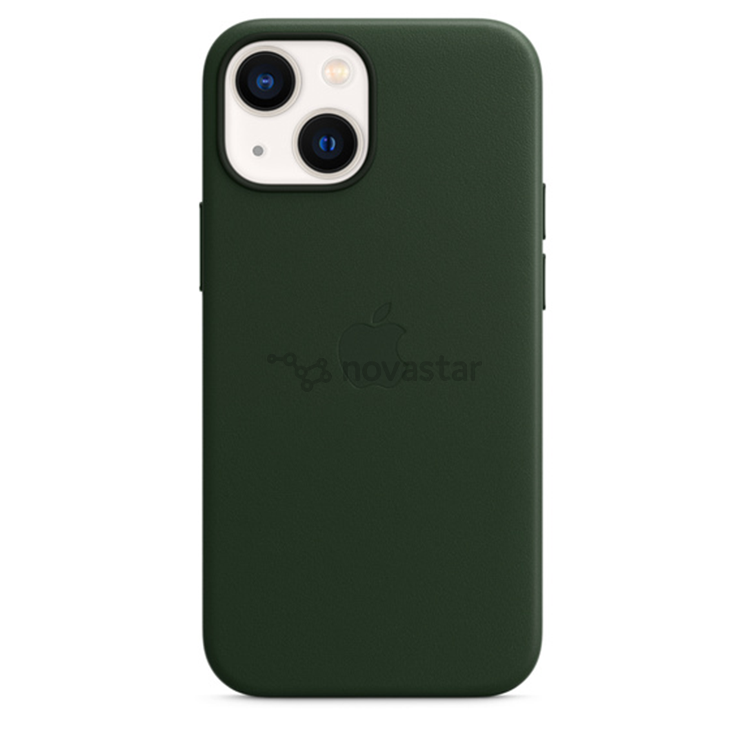 Dėklas Apple iPhone 13 mini su MagSafe, Odinis, Sequoia Green