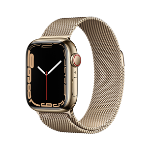 Apple Watch Series 7 GPS + Cellular, 41mm Gold - Išmanusis laikrodis MKJ03EL/A