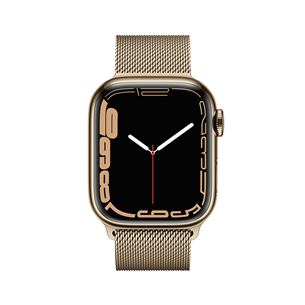 Apple Watch Series 7 GPS + Cellular, 41mm Gold - Išmanusis laikrodis