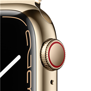 Apple Watch Series 7 GPS + Cellular, 41mm Gold - Išmanusis laikrodis