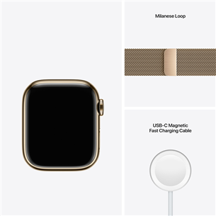 Apple Watch Series 7 GPS + Cellular, 41mm Gold - Išmanusis laikrodis