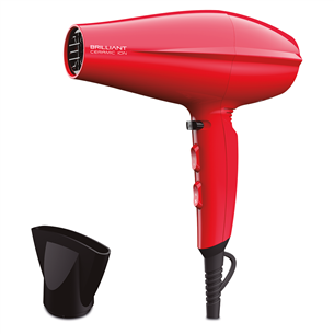 GA.MA Brilliant Ceramic Ion, 2200 W, red/black - Hair dryer GH5010