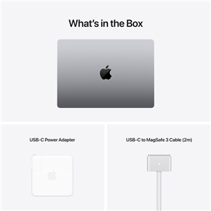 Nešiojamas kompiuteris Apple MacBook Pro 14, 2021, ENG, Sapce Grey, MKGQ3ZE/A