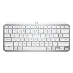 Klaviatūra Logitech MX Keys Mini ENG, Belaidė, Pale Gray