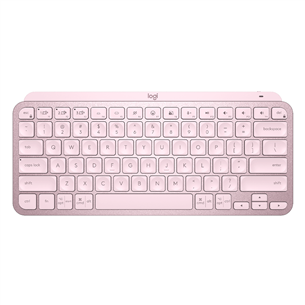 Klaviatūra Logitech MX Keys Mini, ENG, Pink, Belaidė 920-010500