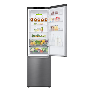 LG, NatureFRESH, internal display, 384 L, height 203, silver - Refrigerator