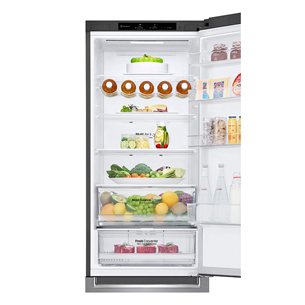 LG, NatureFRESH, internal display, 384 L, height 203, silver - Refrigerator