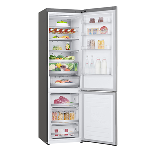 LG GBB7 Series, NatureFRESH, 384 L, height 203 cm, silver - Refrigerator