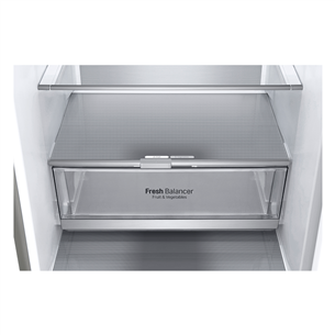 LG GBB7 Series, NatureFRESH, 384 L, height 203 cm, silver - Refrigerator