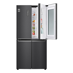 LG, InstaView, 530 L, height 179 cm, black - SBS Refrigerator