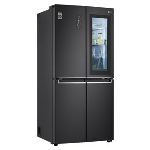 LG, InstaView, 530 L, height 179 cm, black - SBS Refrigerator