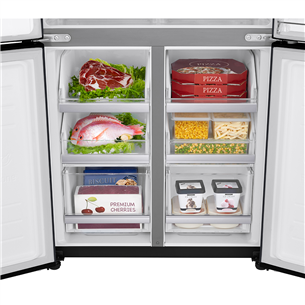 LG, InstaView, 530 L, height 179 cm, black - SBS Refrigerator
