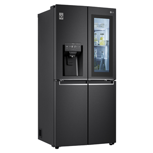 LG, InstaView, water & ice dispenser, 508 L, height 179 cm, black - SBS Refrigerator