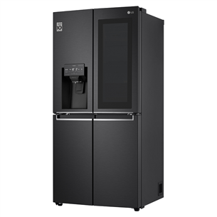 LG, InstaView, water & ice dispenser, 508 L, height 179 cm, black - SBS Refrigerator