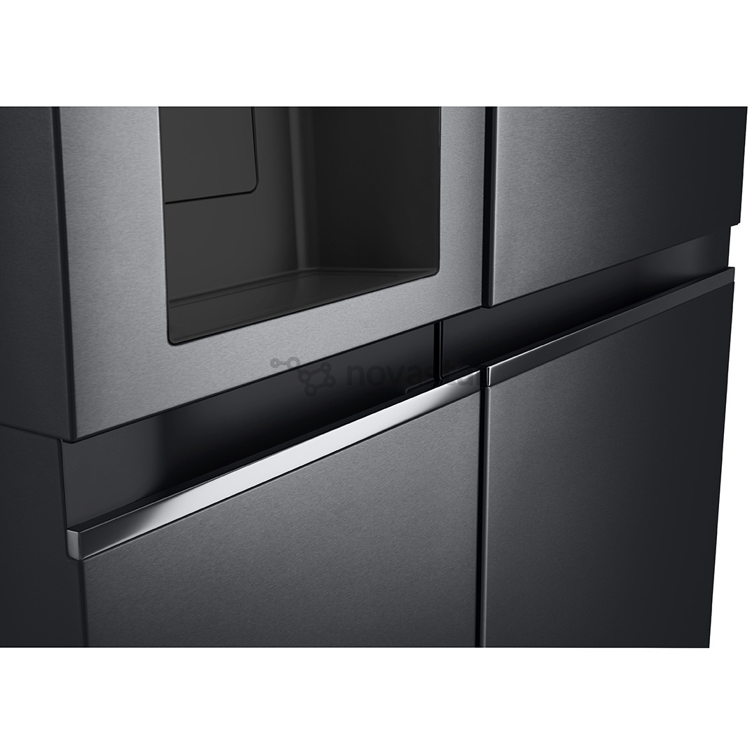 LG, vandens ir ledo aparatas, 635 L, aukštis 179 cm, juodas - SBS Šaldytuvas