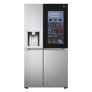 LG, InstaView, water & ice dispenser, 635 L, height 179 cm, silver - SBS Refrigerator