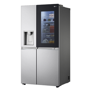 LG, InstaView, water & ice dispenser, 635 L, height 179 cm, silver - SBS Refrigerator