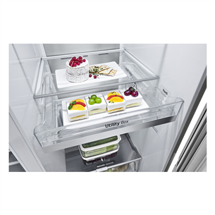 LG, InstaView, water & ice dispenser, 635 L, height 179 cm, silver - SBS Refrigerator