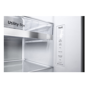 LG, InstaView, water & ice dispenser, 635 L, height 179 cm, silver - SBS Refrigerator