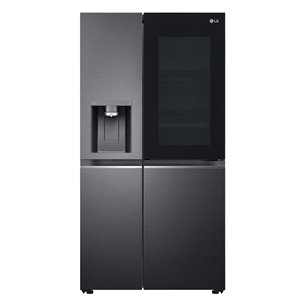 LG, InstaView, water & ice dispenser, 635 L, height 179 cm, black - SBS Refrigerator