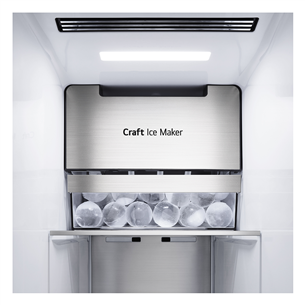 LG, InstaView, диспенсер для воды и льда, 635 л, высота 179 см, черный - SBS-холодильник