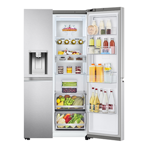 LG, water & ice dispenser, 635 L, height 179 cm, silver - SBS Refrigerator