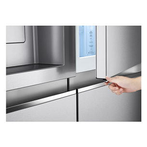 LG, water & ice dispenser, 635 L, height 179 cm, silver - SBS Refrigerator