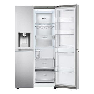 LG, water & ice dispenser, 635 L, height 179 cm, silver - SBS Refrigerator