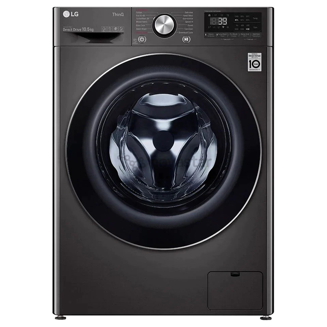 LG, 10.5 kg, gylis 56 cm, 1400 aps./min., tamsiai pilka - Skalbimo mašina