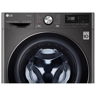 LG, 10.5 kg, depth 56 cm, 1400 rpm, dark grey - Front Load Washing Machine