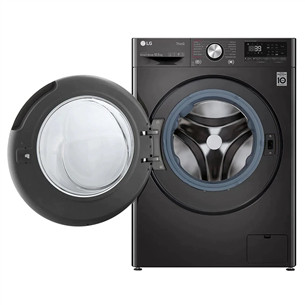 LG, 10.5 kg, gylis 56 cm, 1400 aps./min., tamsiai pilka - Skalbimo mašina