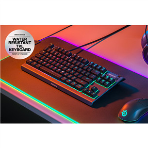 SteelSeries Apex 3 TKL, US, juoda - Klaviatūra