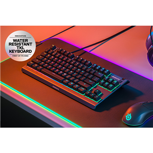 SteelSeries Apex 3 TKL, US, черный - Клавиатура