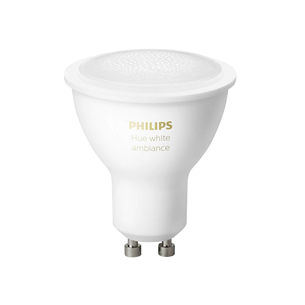 Philips Hue White Ambiance, GU10, белый - Умная лампа