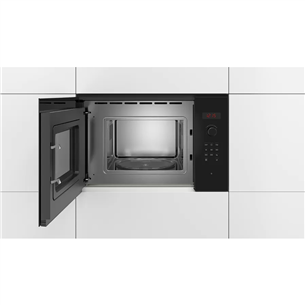 Bosch Serie 2, 20 л, 800 Вт, черный - Интегрируемая микроволновая печь