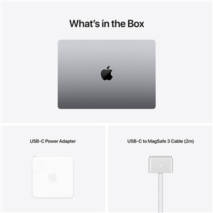 Nešiojamas kompiuteris Apple MacBook Pro 14, 2021, ENG, Space Grey, Z15G0003Q