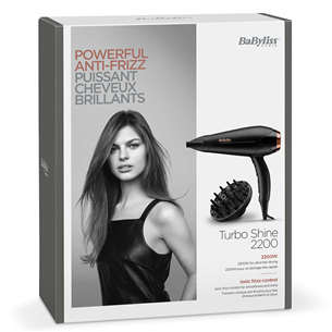 BaByliss Turbo Shine 2200, 2200 Вт, черный - Фен