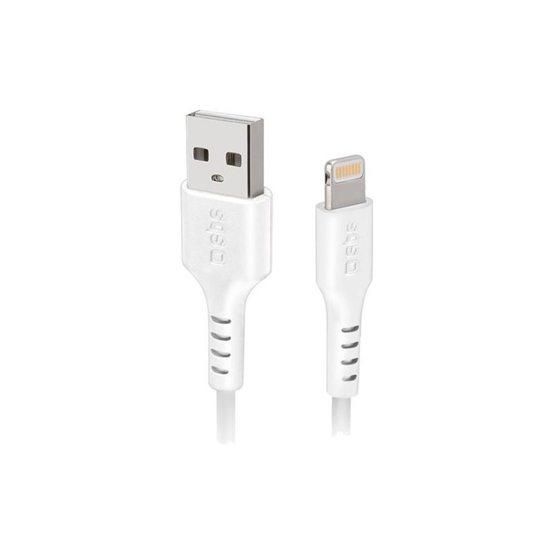 SBS, USB-A - Lightning, 2 м, белый - Кабель