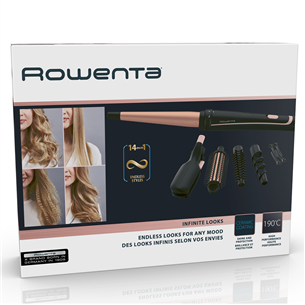 Rowenta Infinite Looks, 14 в 1, 190°, черный/медный - Мультистайлер