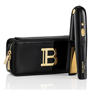 Balmain, up to 200 °C, black/gold - Cordless straightener