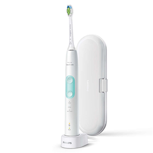Elektrinis dantų šepetėlis Philips Sonicare ProtectiveClean 5100, baltas/žalias HX6857/28