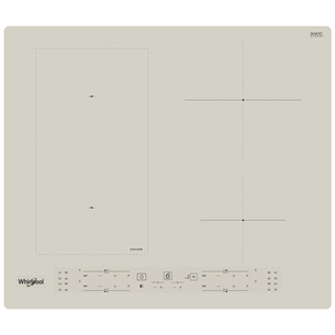 Whirlpool, width 59 cm, frameless, beige - Built-in Induction Hob WLB6860NE/S