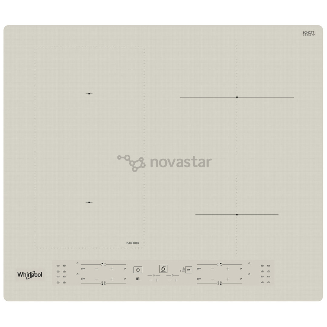 Whirlpool, plotis 59 cm, berėmė, smėlio spalvos - Įmontuojama indukcinė kaitlentė
