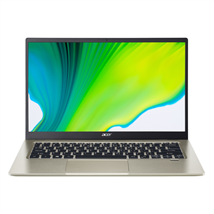 Nešiojamas kompiuteris Acer Swift 1/Intel® Pentium® N6000/Intel® UHD Graphics/256 GB SSD; 8 GB RAM/W10H/GOLD/SWE NX.A7BEL.002