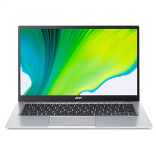 Nešiojamas kompiuteris Acer Swift 1/Intel® Pentium® N6000/Intel® UHD Graphics/256 GB SSD; 8 GB RAM/W10H/Silver/SWE