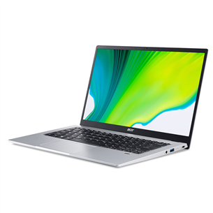 Nešiojamas kompiuteris Acer Swift 1/Intel® Pentium® N6000/Intel® UHD Graphics/256 GB SSD; 8 GB RAM/W10H/Silver/SWE