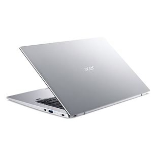 Nešiojamas kompiuteris Acer Swift 1/Intel® Pentium® N6000/Intel® UHD Graphics/256 GB SSD; 8 GB RAM/W10H/Silver/SWE