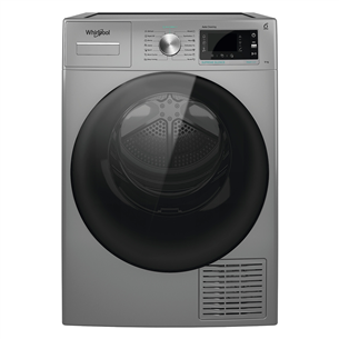 Whirlpool, 9 kg, depth 65.6 cm, silver - Clothes Dryer